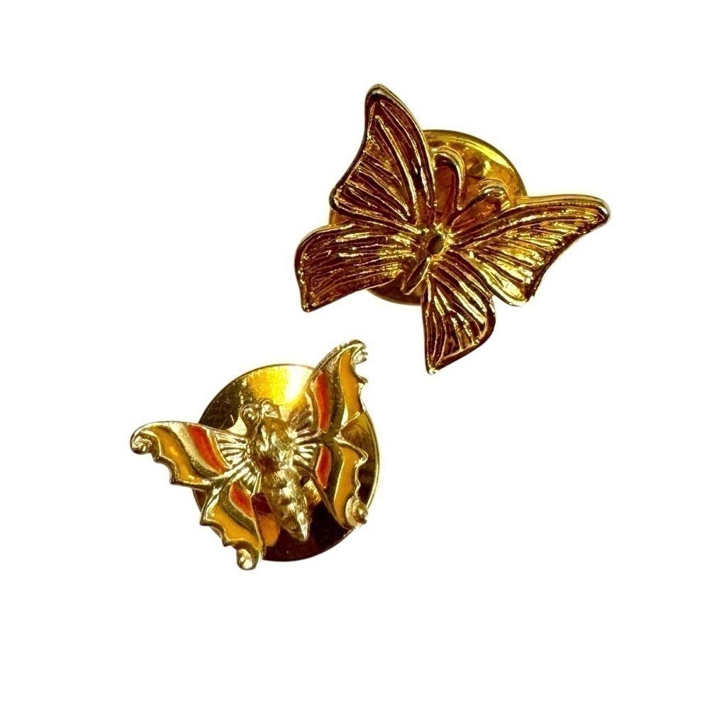 Viral Pins Free People Style Pins Vintage Butterfly Pins Gold with Enamel - Picture 2 of 9